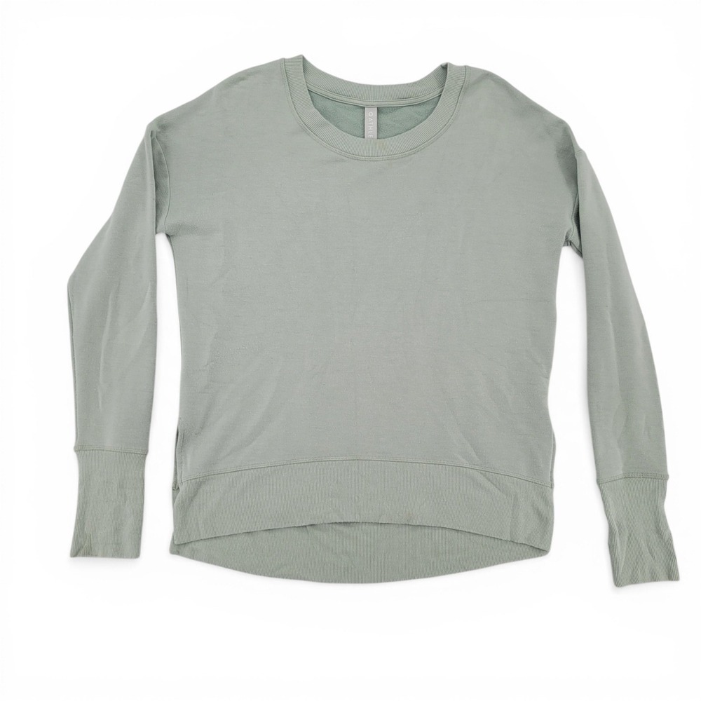 Athleta XS Sage Green Sweatshirt Cozy Lounge Athleisure Yoga Pullover Soft